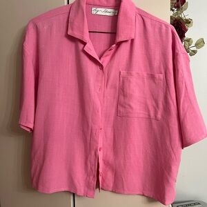 Pink Button-Up Shirt